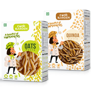 CookGarden Oats & Quinoa Pasta 300g | Vegan | High Protein | Pack of 2